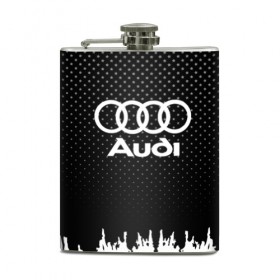 Фляга с принтом Audi в Кировске, металлический корпус | емкость 0,22 л, размер 125 х 94 мм. Виниловая наклейка запечатывается полностью | Тематика изображения на принте: 