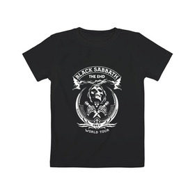 Детская футболка хлопок с принтом Black Sabbath the end в Кировске, 100% хлопок | круглый вырез горловины, полуприлегающий силуэт, длина до линии бедер | black sabbath | билл уорд | блек | гизер батлер | ози озборн | осборн оззи | сабатаж | тони айомми