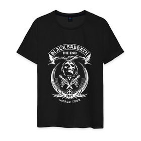 Мужская футболка хлопок с принтом Black Sabbath the end в Кировске, 100% хлопок | прямой крой, круглый вырез горловины, длина до линии бедер, слегка спущенное плечо. | black sabbath | билл уорд | блек | гизер батлер | ози озборн | осборн оззи | сабатаж | тони айомми
