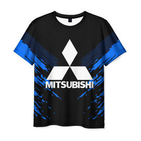 Мужская футболка 3D с принтом MITSUBISHI SPORT COLLECTION в Кировске, 100% полиэфир | прямой крой, круглый вырез горловины, длина до линии бедер |  машина | марка | митсубиси