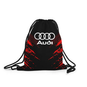 Рюкзак-мешок 3D с принтом AUDI SPORT COLLECTION в Кировске, 100% полиэстер | плотность ткани — 200 г/м2, размер — 35 х 45 см; лямки — толстые шнурки, застежка на шнуровке, без карманов и подкладки | audi | auto | automobile | car | machine | motor | motor car | sport car | автомашина | ауди | бренд | легковой автомобиль | марка | спортивный автомобиль | тачка