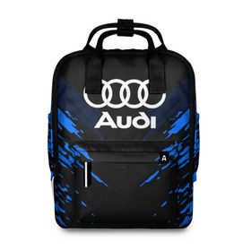 Женский рюкзак 3D с принтом AUDI SPORT COLLECTION в Кировске, 100% полиэстер | лямки с регулируемой длиной, сверху ручки, чтобы рюкзак нести как сумку. Основное отделение закрывается на молнию, как и внешний карман. Внутри два дополнительных кармана, один из которых закрывается на молнию. По бокам два дополнительных кармашка, куда поместится маленькая бутылочка
 | audi | auto | automobile | car | machine | motor | motor car | sport car | автомашина | ауди | бренд | легковой автомобиль | марка | спортивный автомобиль | тачка