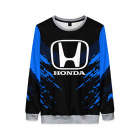 Женский свитшот 3D с принтом HONDA SPORT COLLECTION в Кировске, 100% полиэстер с мягким внутренним слоем | круглый вырез горловины, мягкая резинка на манжетах и поясе, свободная посадка по фигуре | Тематика изображения на принте: auto | automobile | car | honda | machine | motor | motor car | sport car | автомашина | бренд | легковой автомобиль | марка | спортивный автомобиль | тачка | хонда