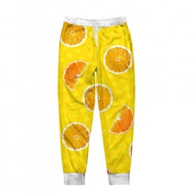 Мужские брюки 3D с принтом Апельсиновое настроение в Кировске, 100% полиэстер | манжеты по низу, эластичный пояс регулируется шнурком, по бокам два кармана без застежек, внутренняя часть кармана из мелкой сетки | апельсин