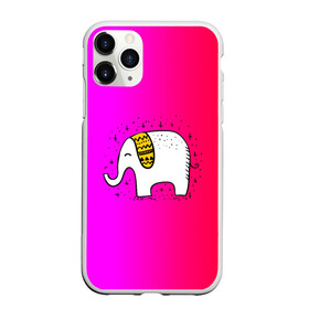 Чехол для iPhone 11 Pro матовый с принтом Радужный слоник в Кировске, Силикон |  | детские | животные | слон | слоник | слоны