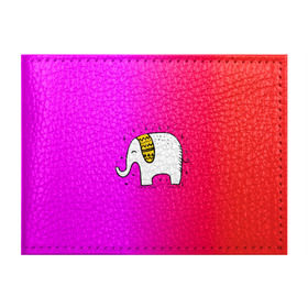 Обложка для студенческого билета с принтом Радужный слоник в Кировске, натуральная кожа | Размер: 11*8 см; Печать на всей внешней стороне | Тематика изображения на принте: детские | животные | слон | слоник | слоны