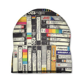 Шапка 3D с принтом VHS-кассеты в Кировске, 100% полиэстер | универсальный размер, печать по всей поверхности изделия | 90 е | basf | jvc | maxell | polaroid | retro | видак | видео | видик | девяностые | ностальгия | ретро