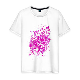 Мужская футболка хлопок с принтом Blink-182 заяц в Кировске, 100% хлопок | прямой крой, круглый вырез горловины, длина до линии бедер, слегка спущенное плечо. | Тематика изображения на принте: 