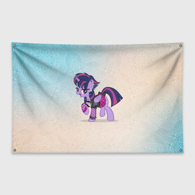 Флаг-баннер с принтом My Little Pony в Кировске, 100% полиэстер | размер 67 х 109 см, плотность ткани — 95 г/м2; по краям флага есть четыре люверса для крепления | мой маленький пони | мультфильм