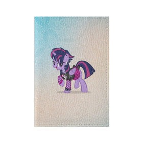 Обложка для паспорта матовая кожа с принтом My Little Pony в Кировске, натуральная матовая кожа | размер 19,3 х 13,7 см; прозрачные пластиковые крепления | мой маленький пони | мультфильм
