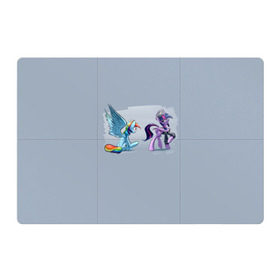 Магнитный плакат 3Х2 с принтом My Little Pony в Кировске, Полимерный материал с магнитным слоем | 6 деталей размером 9*9 см | 