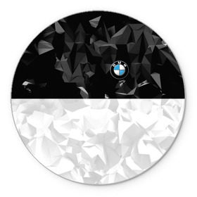 Коврик для мышки круглый с принтом BMW BLACK COLLECTION    в Кировске, резина и полиэстер | круглая форма, изображение наносится на всю лицевую часть | auto | bmw | motorsport | авто | автомобиль | автомобильные | бмв | бренд | марка | машины | моторспорт | спорт