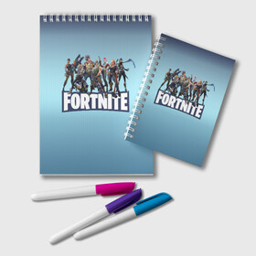 Блокнот с принтом Fortnite_9 в Кировске, 100% бумага | 48 листов, плотность листов — 60 г/м2, плотность картонной обложки — 250 г/м2. Листы скреплены удобной пружинной спиралью. Цвет линий — светло-серый
 | battle royale | epic games | fortnite | pvp | survival | tps | unreal | выживание | кооператив | королевская битва | песочница | фортнайт | шутер