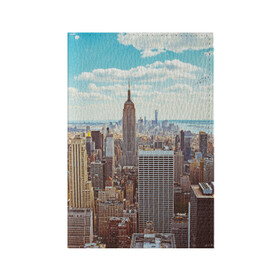 Обложка для паспорта матовая кожа с принтом Столица мира (Нью-Йорк) в Кировске, натуральная матовая кожа | размер 19,3 х 13,7 см; прозрачные пластиковые крепления | america | new york | usa | америка | каменные джунгли | нью йорк | сша