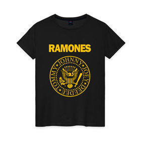 Женская футболка хлопок с принтом Ramones в Кировске, 100% хлопок | прямой крой, круглый вырез горловины, длина до линии бедер, слегка спущенное плечо | punk | punkrock | панк