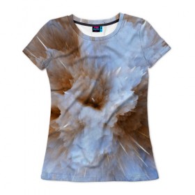 Женская футболка 3D с принтом Кристализация в Кировске, 100% полиэфир ( синтетическое хлопкоподобное полотно) | прямой крой, круглый вырез горловины, длина до линии бедер | Тематика изображения на принте: 