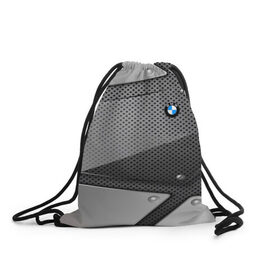Рюкзак-мешок 3D с принтом BMW metalic motors в Кировске, 100% полиэстер | плотность ткани — 200 г/м2, размер — 35 х 45 см; лямки — толстые шнурки, застежка на шнуровке, без карманов и подкладки | 