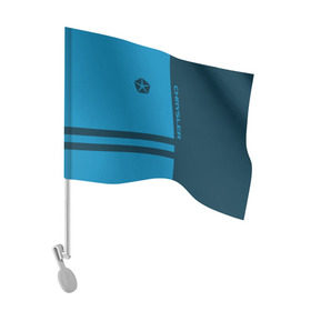 Флаг для автомобиля с принтом Chrysler в Кировске, 100% полиэстер | Размер: 30*21 см | chrysler |   | авто | крайслер | машина