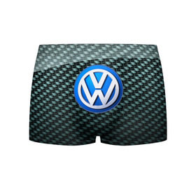 Мужские трусы 3D с принтом Volkswagen SPORT в Кировске, 50% хлопок, 50% полиэстер | классическая посадка, на поясе мягкая тканевая резинка | Тематика изображения на принте: 