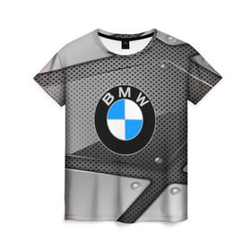 Женская футболка 3D с принтом BMW metalic 2018 в Кировске, 100% полиэфир ( синтетическое хлопкоподобное полотно) | прямой крой, круглый вырез горловины, длина до линии бедер | Тематика изображения на принте: 