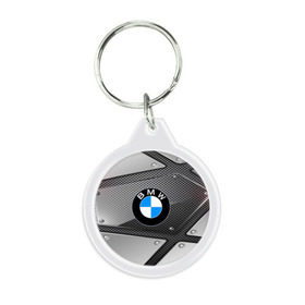Брелок круглый с принтом BMW metalic 2018 в Кировске, пластик и полированная сталь | круглая форма, металлическое крепление в виде кольца | Тематика изображения на принте: 