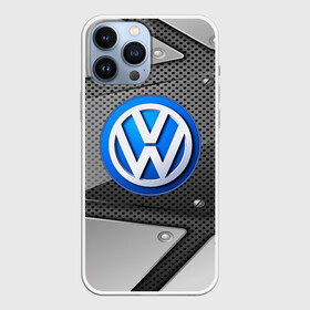 Чехол для iPhone 13 Pro Max с принтом Volkswagen metalic 2018 в Кировске,  |  | auto | automobile | car | carbon | machine | motor | motor car | sport car | volkswagen | автомашина | бренд | легковой автомобиль | марка | спортивный автомобиль | тачка