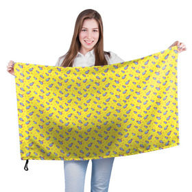 Флаг 3D с принтом Ананас в Кировске, 100% полиэстер | плотность ткани — 95 г/м2, размер — 67 х 109 см. Принт наносится с одной стороны | ананас | еда | фрукты
