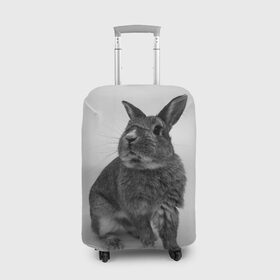Чехол для чемодана 3D с принтом Кролик в Кировске, 86% полиэфир, 14% спандекс | двустороннее нанесение принта, прорези для ручек и колес | заяц | кролик