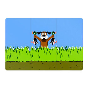 Магнитный плакат 3Х2 с принтом Duck Hunt в Кировске, Полимерный материал с магнитным слоем | 6 деталей размером 9*9 см | Тематика изображения на принте: 8 bit | 8 бит | dendy | dog | duck | hunt | nes | nintendo | oldschool | pixel art | денди | игра | нинтендо | охота | собака
