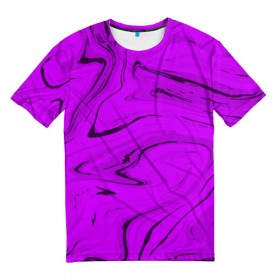 Мужская футболка 3D с принтом Абстрактные разводы в Кировске, 100% полиэфир | прямой крой, круглый вырез горловины, длина до линии бедер | 