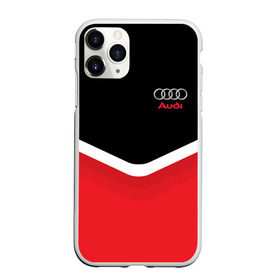 Чехол для iPhone 11 Pro Max матовый с принтом Audi Black & Red в Кировске, Силикон |  | Тематика изображения на принте: audi | ауди | кольца | красный | машина | черный