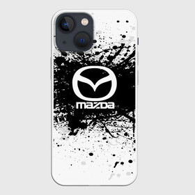 Чехол для iPhone 13 mini с принтом Mazda в Кировске,  |  | Тематика изображения на принте: auto | automobile | car | carbon | machine | mazda | motor | motor car | sport car | автомашина | бренд | легковой автомобиль | мазда | марка | спортивный автомобиль | тачка