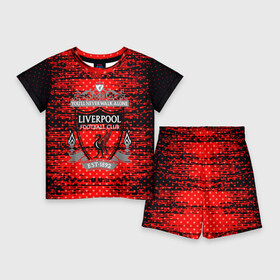 Детский костюм с шортами 3D с принтом Liverpool sport uniform в Кировске,  |  | football | soccer | ливерпуль