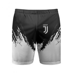 Мужские шорты 3D спортивные с принтом Juventus black 2018 в Кировске,  |  | 