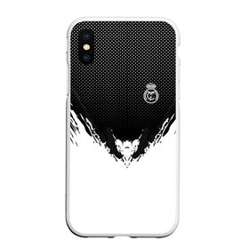 Чехол для iPhone XS Max матовый с принтом Real Madrid black 2018 в Кировске, Силикон | Область печати: задняя сторона чехла, без боковых панелей | football | soccer | реал мадрид