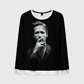 Мужской свитшот 3D с принтом Ryan Gosling в Кировске, 100% полиэстер с мягким внутренним слоем | круглый вырез горловины, мягкая резинка на манжетах и поясе, свободная посадка по фигуре | Тематика изображения на принте: ryan gosling | актер | райан гослинг