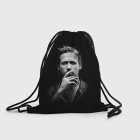 Рюкзак-мешок 3D с принтом Ryan Gosling в Кировске, 100% полиэстер | плотность ткани — 200 г/м2, размер — 35 х 45 см; лямки — толстые шнурки, застежка на шнуровке, без карманов и подкладки | ryan gosling | актер | райан гослинг