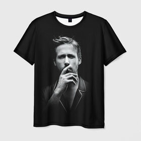Мужская футболка 3D с принтом Ryan Gosling в Кировске, 100% полиэфир | прямой крой, круглый вырез горловины, длина до линии бедер | ryan gosling | актер | райан гослинг