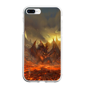 Чехол для iPhone 7Plus/8 Plus матовый с принтом Fire Dragon в Кировске, Силикон | Область печати: задняя сторона чехла, без боковых панелей | goddess of destruction | line age | line age ii | lineage ii | линейка