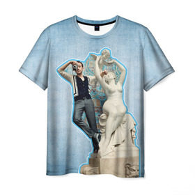 Мужская футболка 3D с принтом Райан Гослинг_11 в Кировске, 100% полиэфир | прямой крой, круглый вырез горловины, длина до линии бедер | ryan gosling | актер | райан гослинг