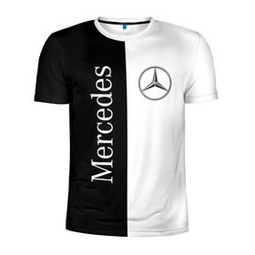 Мужская футболка 3D спортивная с принтом Mercedes в Кировске, 100% полиэстер с улучшенными характеристиками | приталенный силуэт, круглая горловина, широкие плечи, сужается к линии бедра | benz | mercedes | авто | автомобиль | бенз | мерседес
