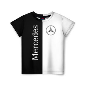 Детская футболка 3D с принтом Mercedes в Кировске, 100% гипоаллергенный полиэфир | прямой крой, круглый вырез горловины, длина до линии бедер, чуть спущенное плечо, ткань немного тянется | benz | mercedes | авто | автомобиль | бенз | мерседес