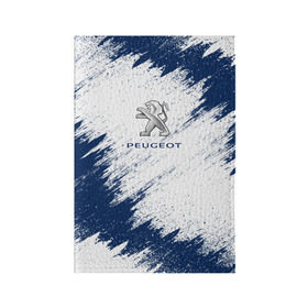 Обложка для паспорта матовая кожа с принтом Peugeot в Кировске, натуральная матовая кожа | размер 19,3 х 13,7 см; прозрачные пластиковые крепления | Тематика изображения на принте: auto | car | peugeot | race | авто | гонки | краска | краски | марка | машина | пежо