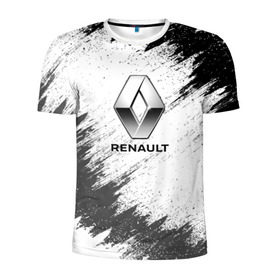 Мужская футболка 3D спортивная с принтом Renault в Кировске, 100% полиэстер с улучшенными характеристиками | приталенный силуэт, круглая горловина, широкие плечи, сужается к линии бедра | auto | car | race | renault | авто | гонки | краска | краски | марка | машина | рено