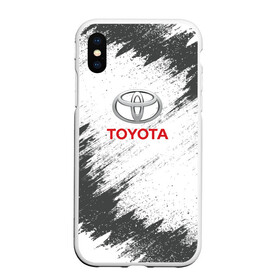 Чехол для iPhone XS Max матовый с принтом TOYOTA в Кировске, Силикон | Область печати: задняя сторона чехла, без боковых панелей | auto | car | race | toyota | авто | гонки | краска | краски | марка | машина | тойота