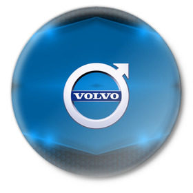 Значок с принтом Volvo SPORT в Кировске,  металл | круглая форма, металлическая застежка в виде булавки | auto | automobile | car | carbon | machine | motor | motor car | sport car | volvo | автомашина | бренд | вольво | легковой автомобиль | марка | спортивный автомобиль | тачка