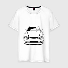 Мужская футболка хлопок с принтом Toyota Chaser в Кировске, 100% хлопок | прямой крой, круглый вырез горловины, длина до линии бедер, слегка спущенное плечо. | chaser | jdm | tourer v | toyota