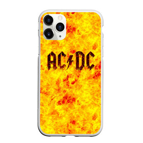 Чехол для iPhone 11 Pro матовый с принтом AC DC Hell-Fire в Кировске, Силикон |  | ac dc | acdc | fire | hard rock | rock | асдс | рок | эй си ди си