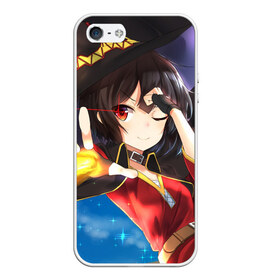 Чехол для iPhone 5/5S матовый с принтом Megumin в Кировске, Силикон | Область печати: задняя сторона чехла, без боковых панелей | aqua | darkness | kono subarashii | konosuba | megumin | этот замечательный мир