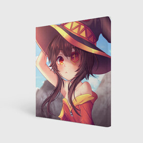 Холст квадратный с принтом KonoSuba в Кировске, 100% ПВХ |  | aqua | darkness | kono subarashii | konosuba | megumin | этот замечательный мир